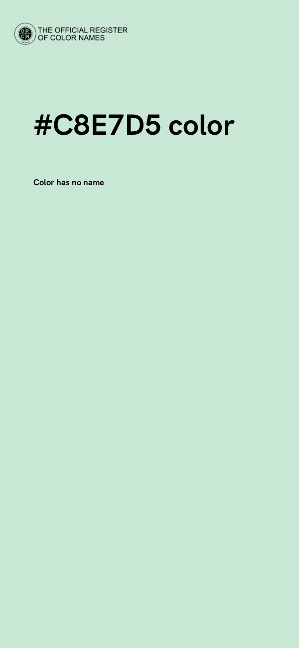 #C8E7D5 color image