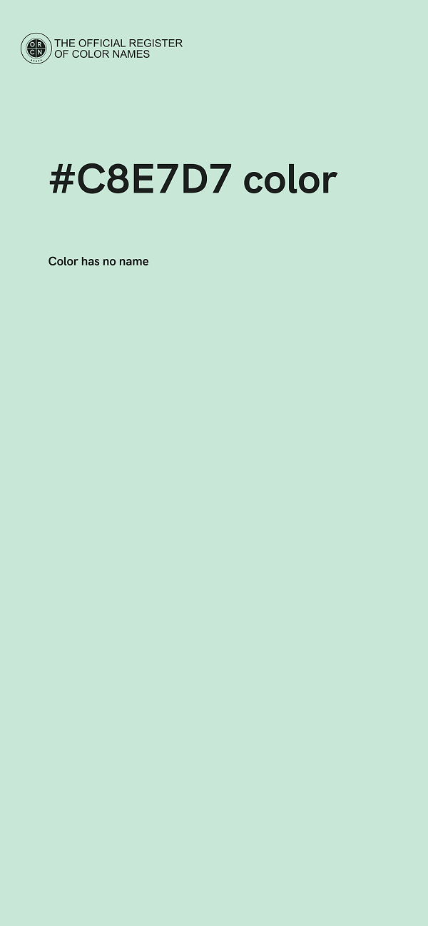 #C8E7D7 color image