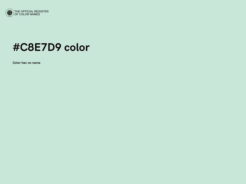 #C8E7D9 color image