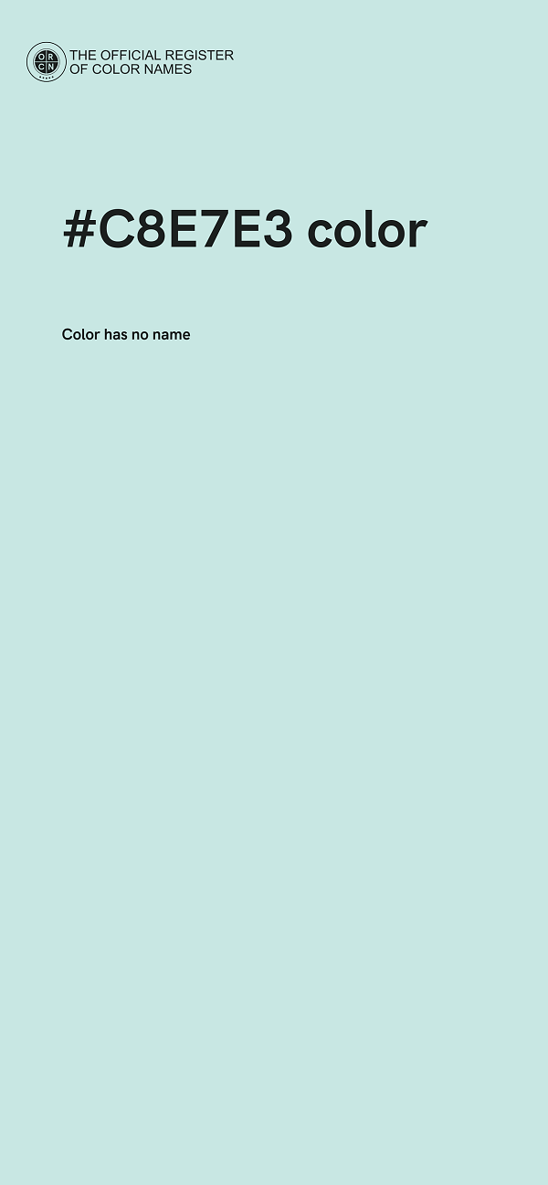 #C8E7E3 color image
