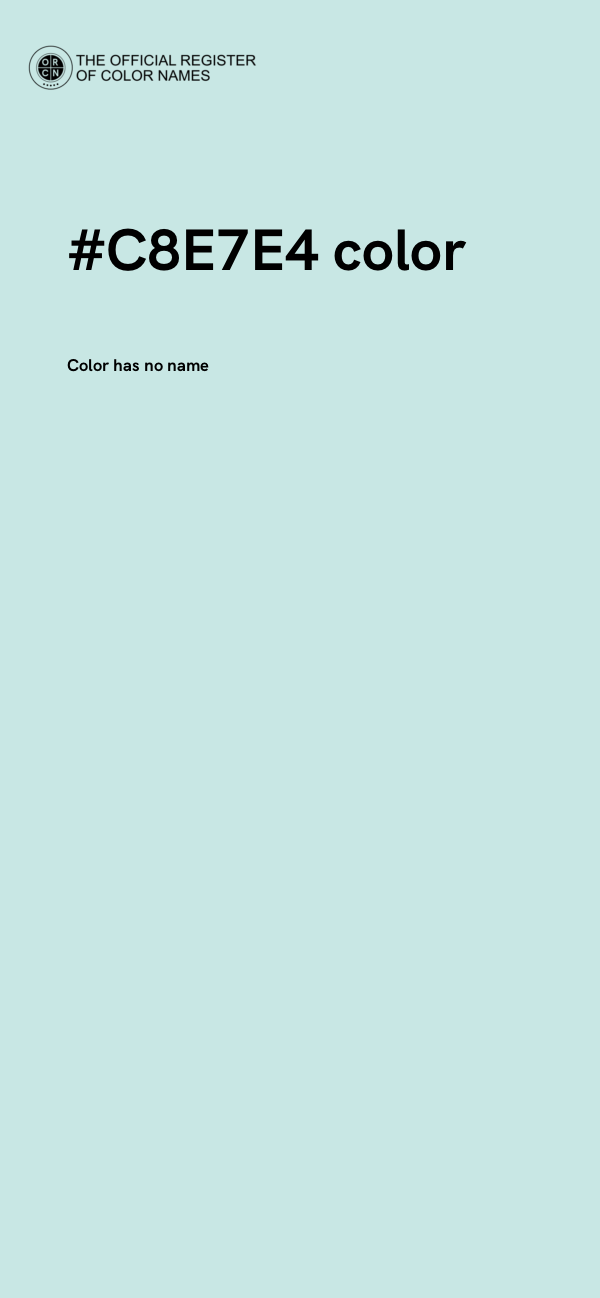 #C8E7E4 color image
