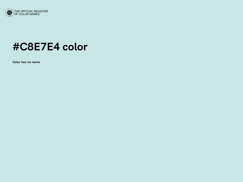 #C8E7E4 color image