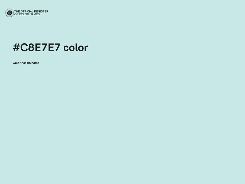 #C8E7E7 color image