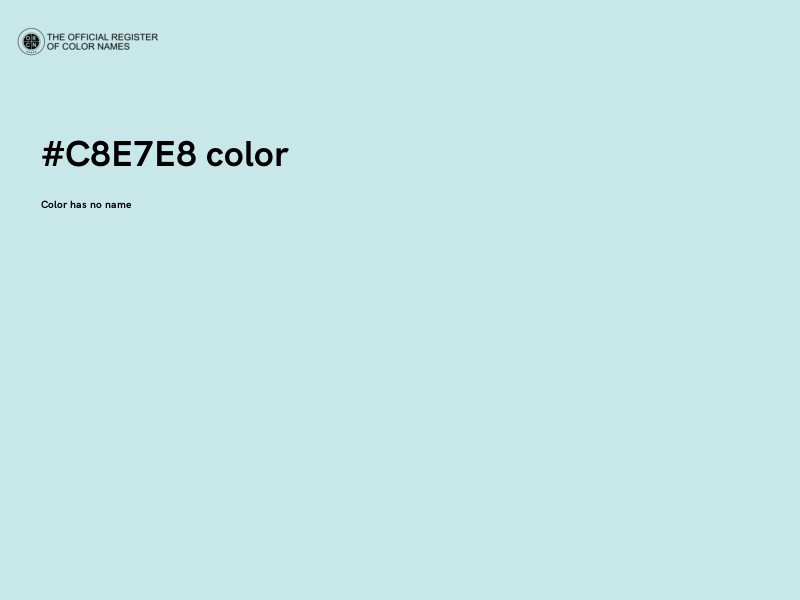 #C8E7E8 color image