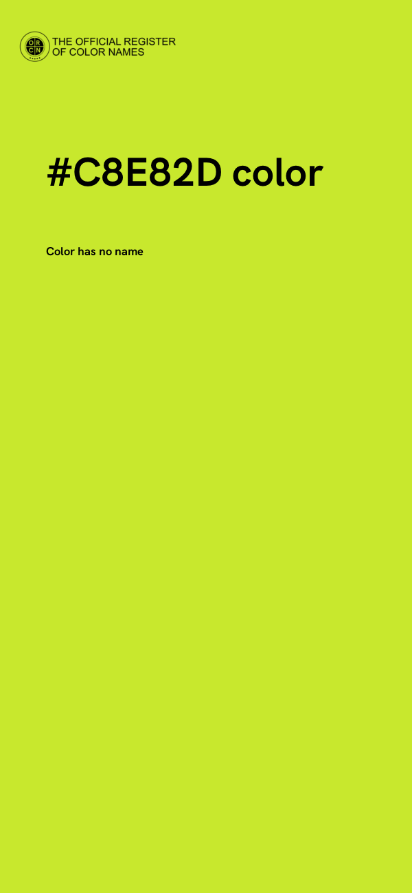 #C8E82D color image