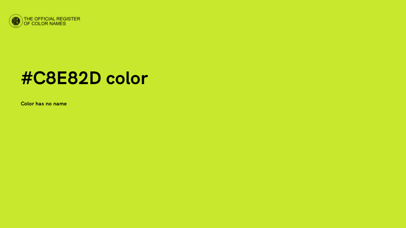 #C8E82D color image