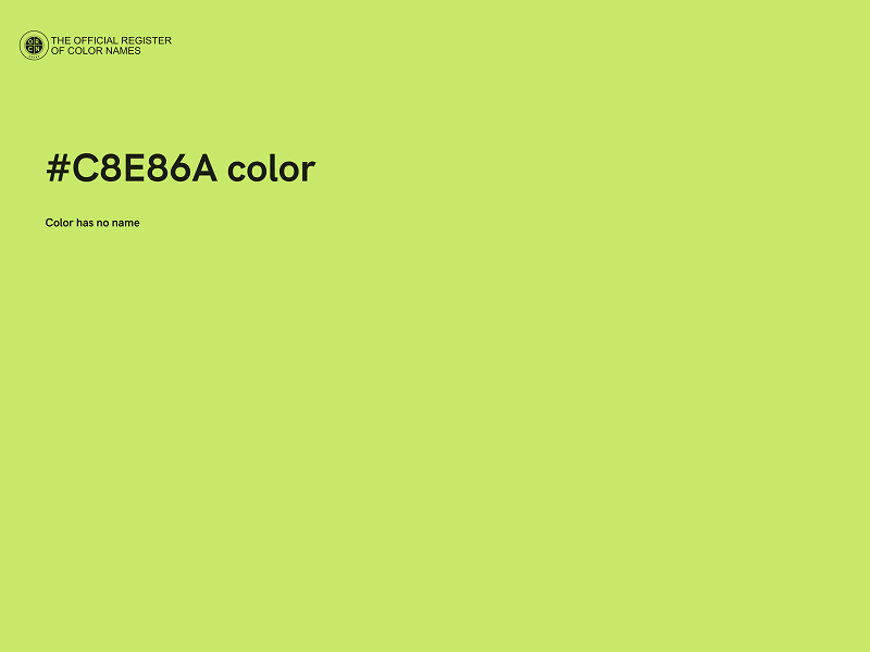 #C8E86A color image