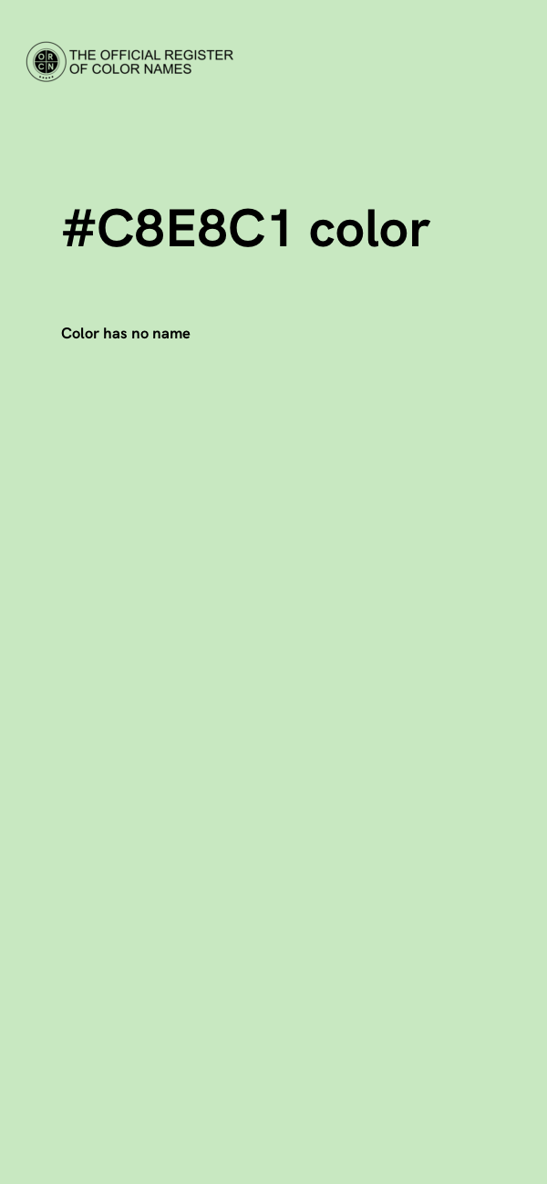 #C8E8C1 color image