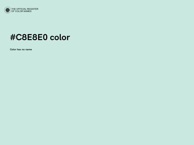 #C8E8E0 color image