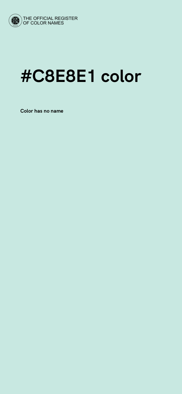 #C8E8E1 color image