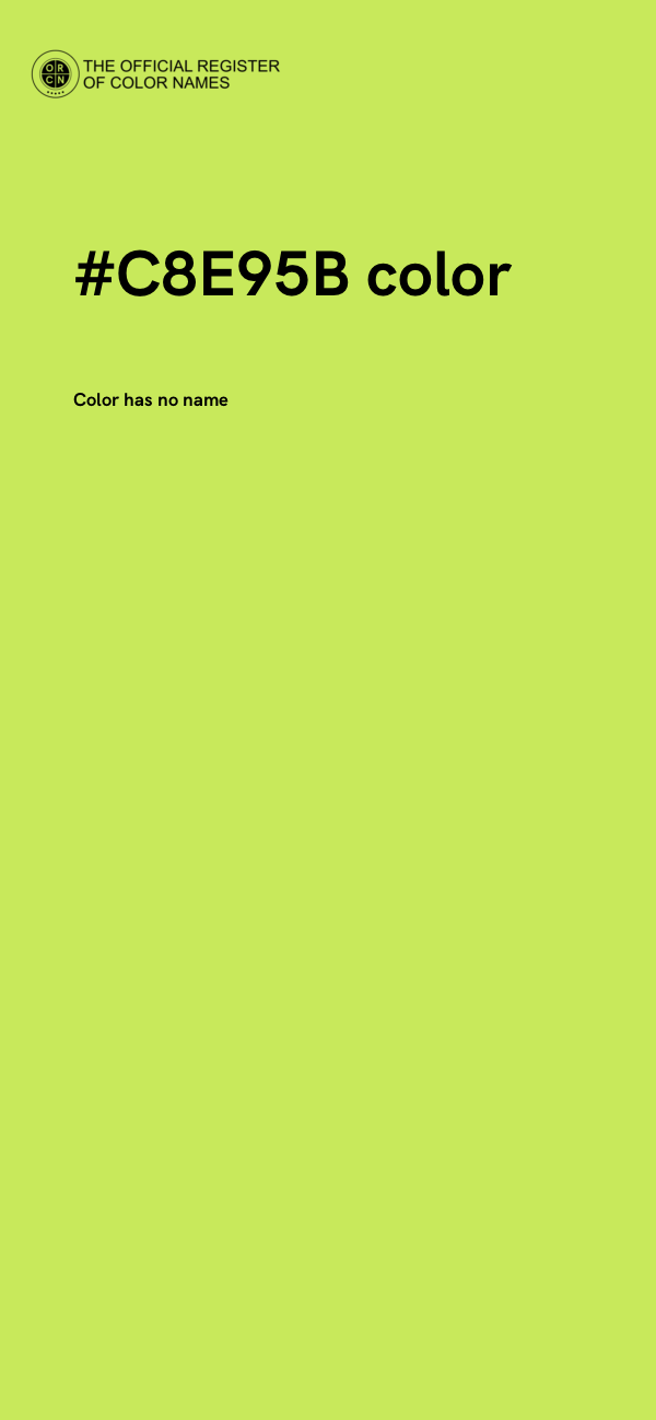 #C8E95B color image