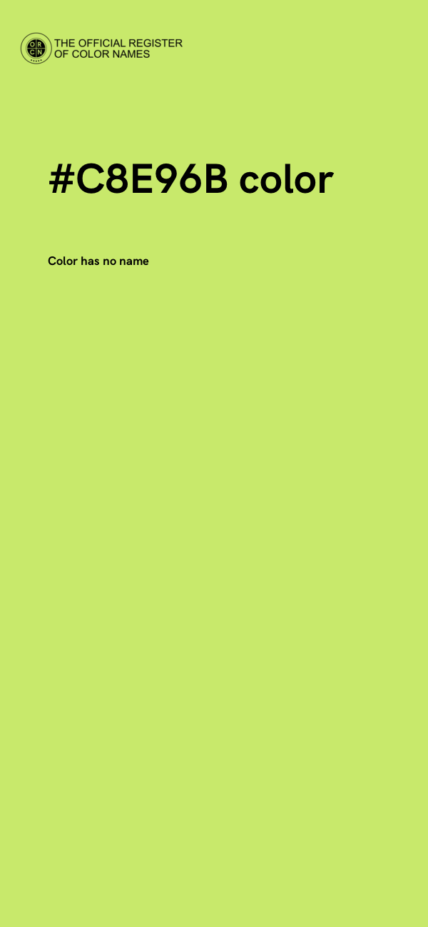 #C8E96B color image