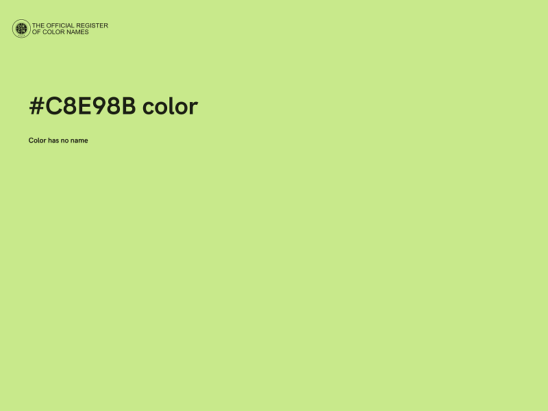 #C8E98B color image