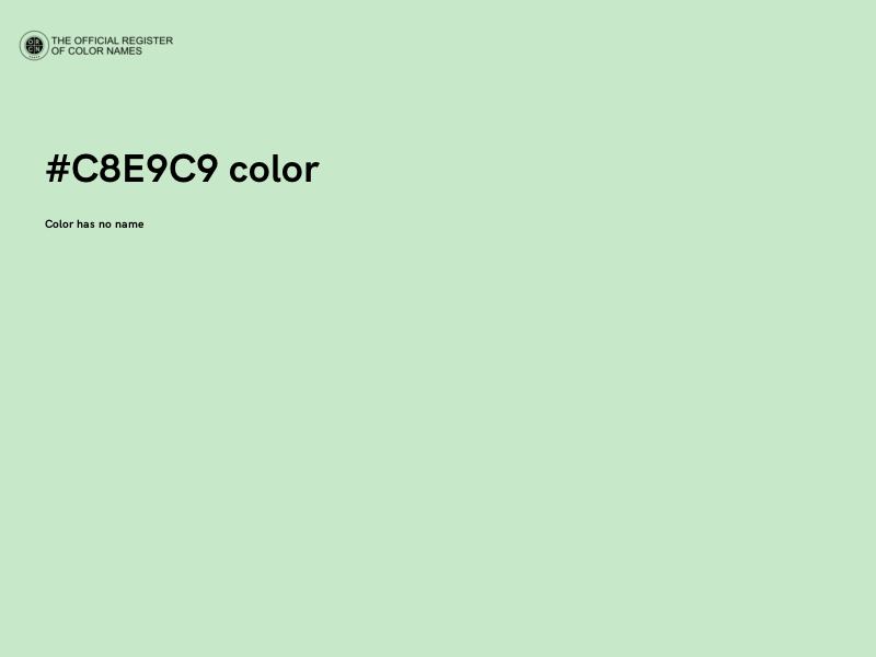 #C8E9C9 color image