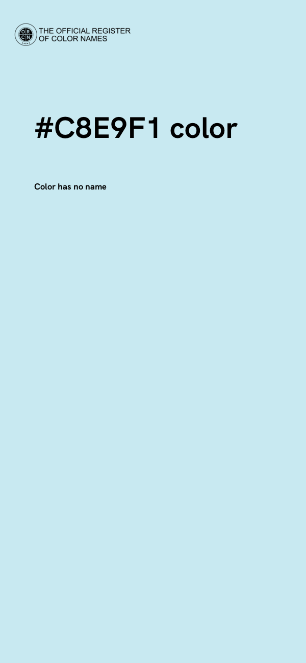 #C8E9F1 color image