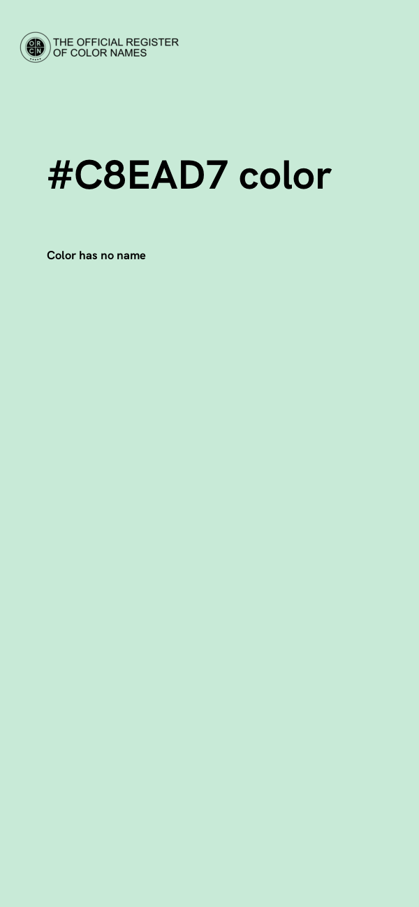 #C8EAD7 color image