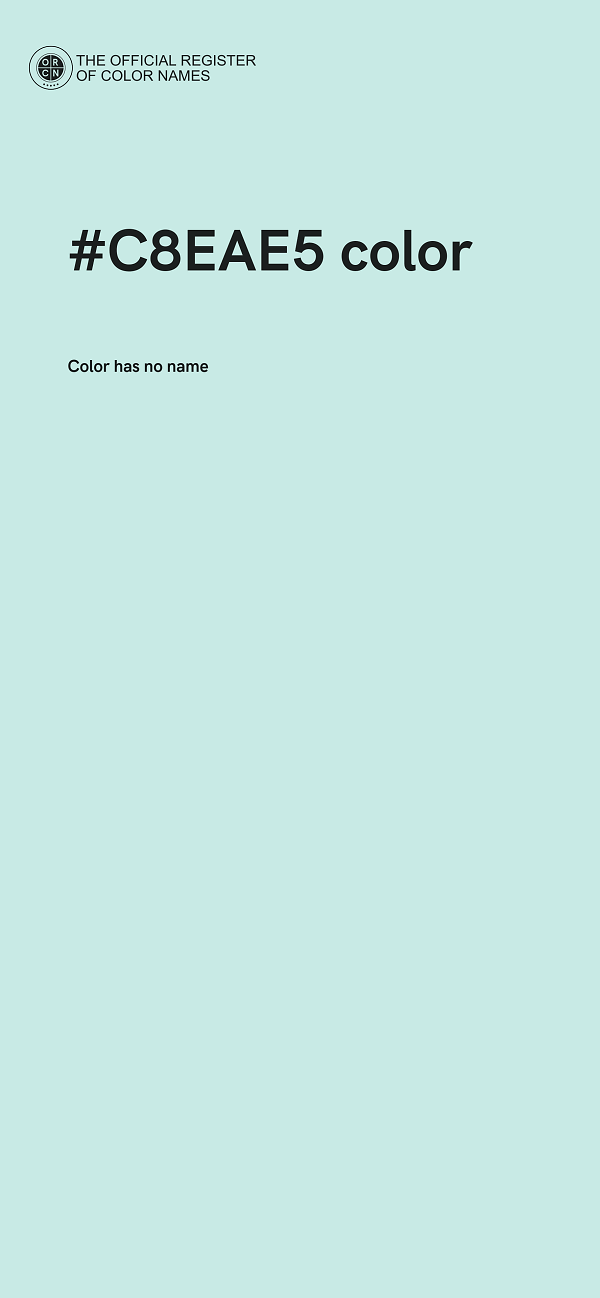 #C8EAE5 color image
