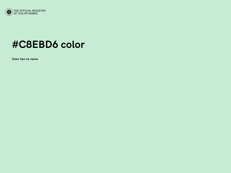 #C8EBD6 color image