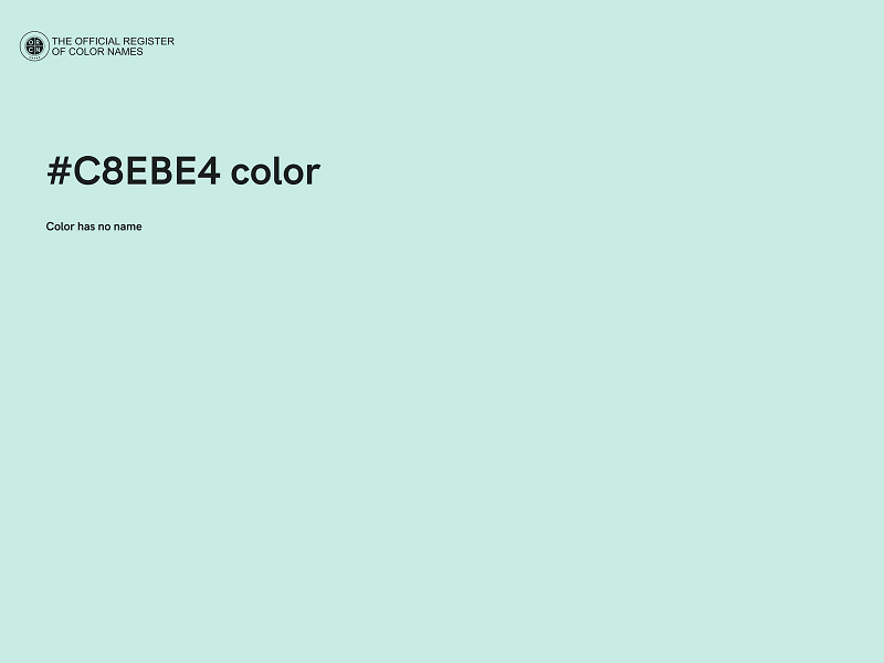 #C8EBE4 color image