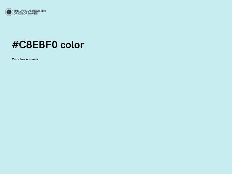 #C8EBF0 color image