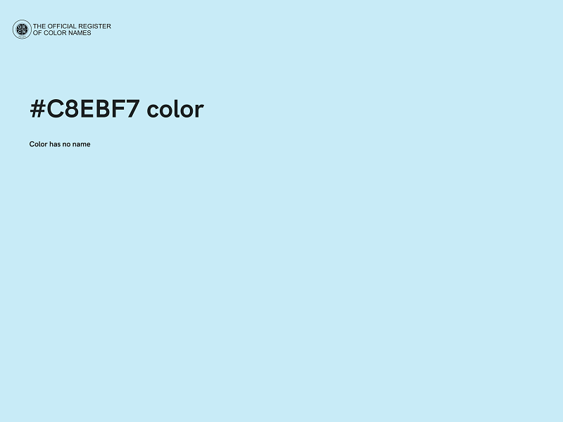 #C8EBF7 color image