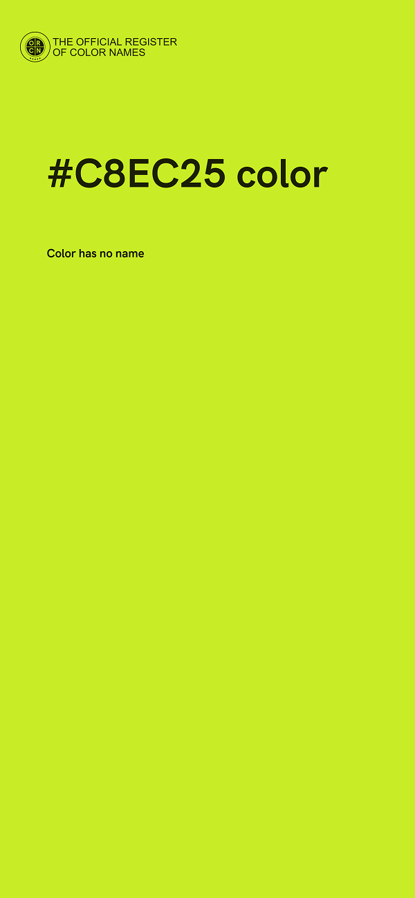 #C8EC25 color image