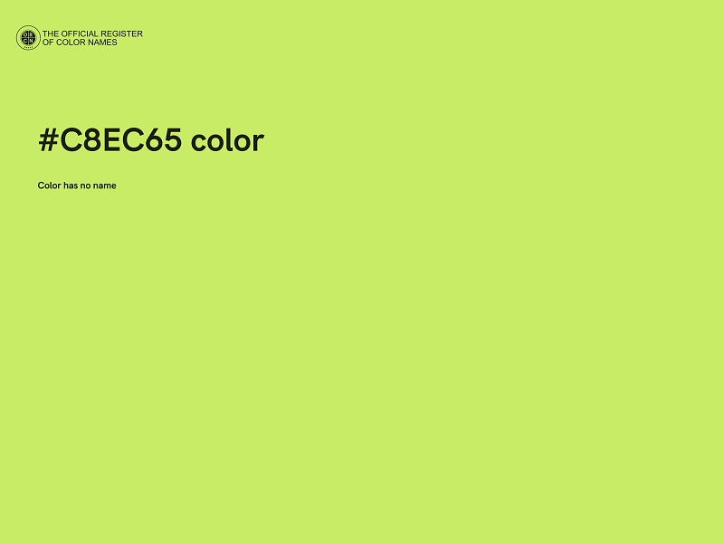 #C8EC65 color image