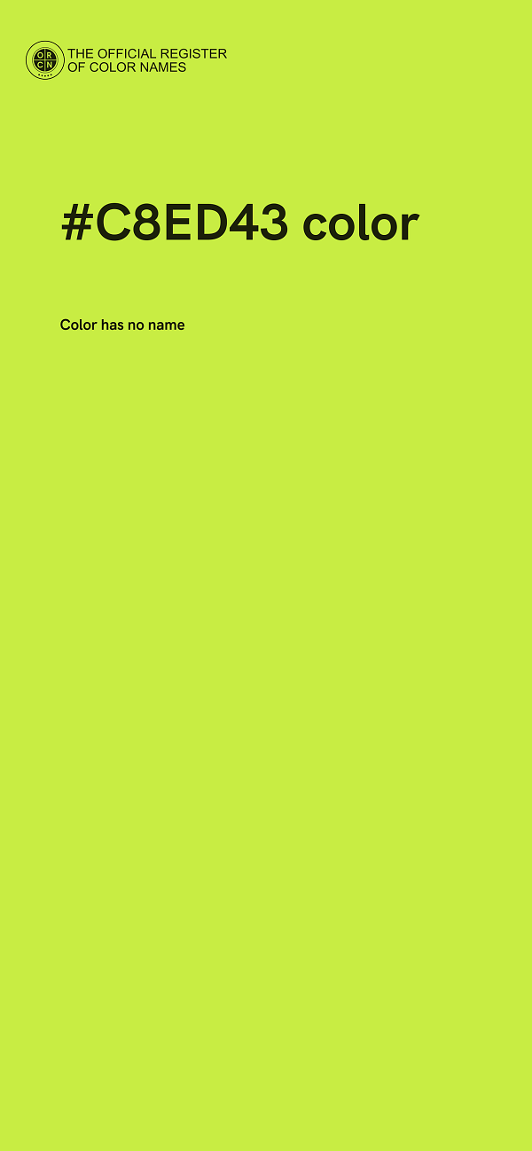 #C8ED43 color image