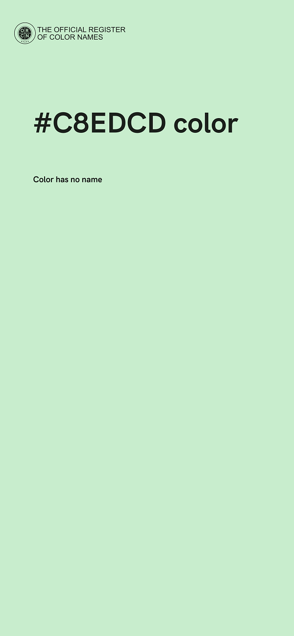 #C8EDCD color image