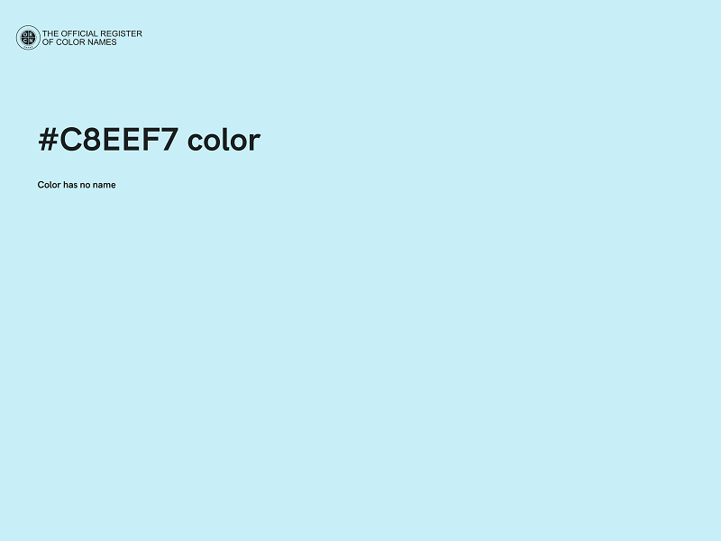 #C8EEF7 color image
