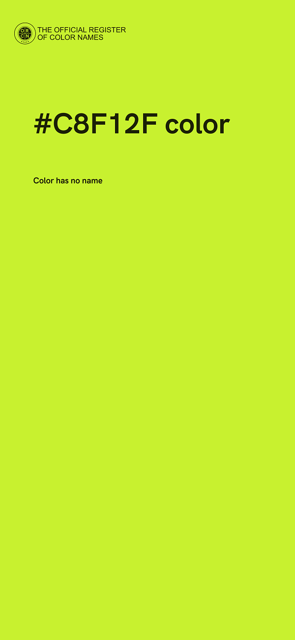 #C8F12F color image