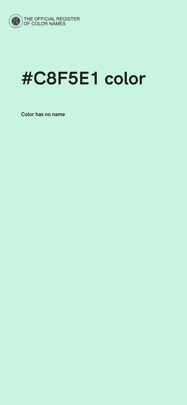 #C8F5E1 color image