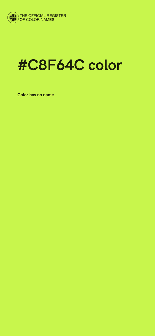 #C8F64C color image