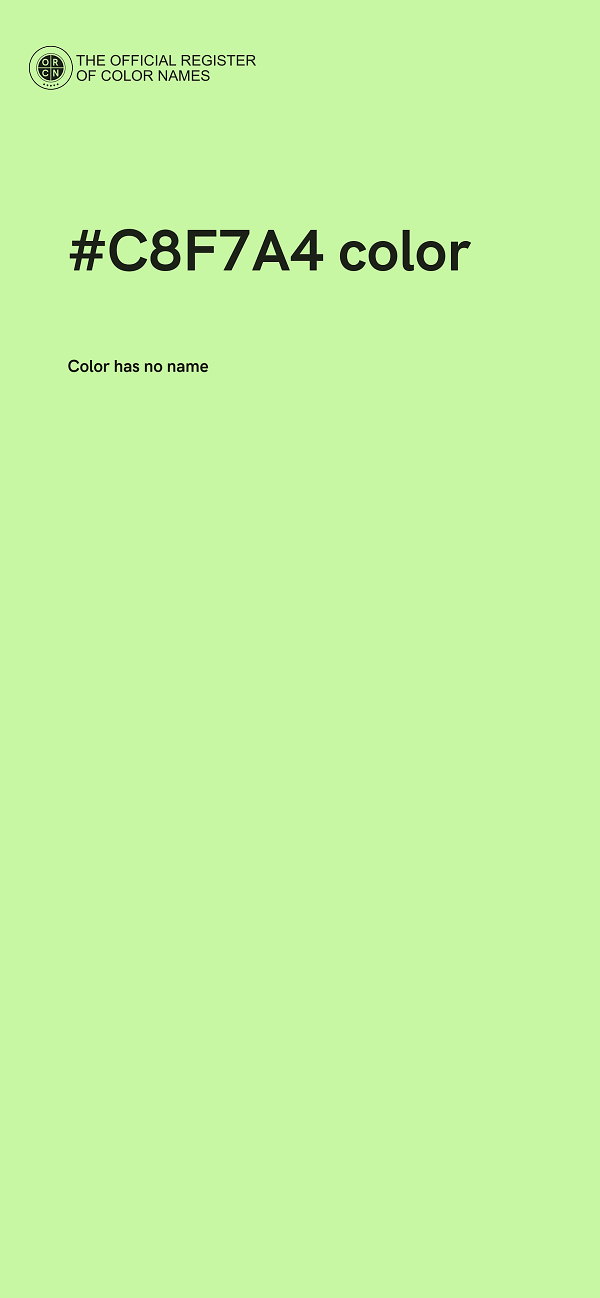 #C8F7A4 color image