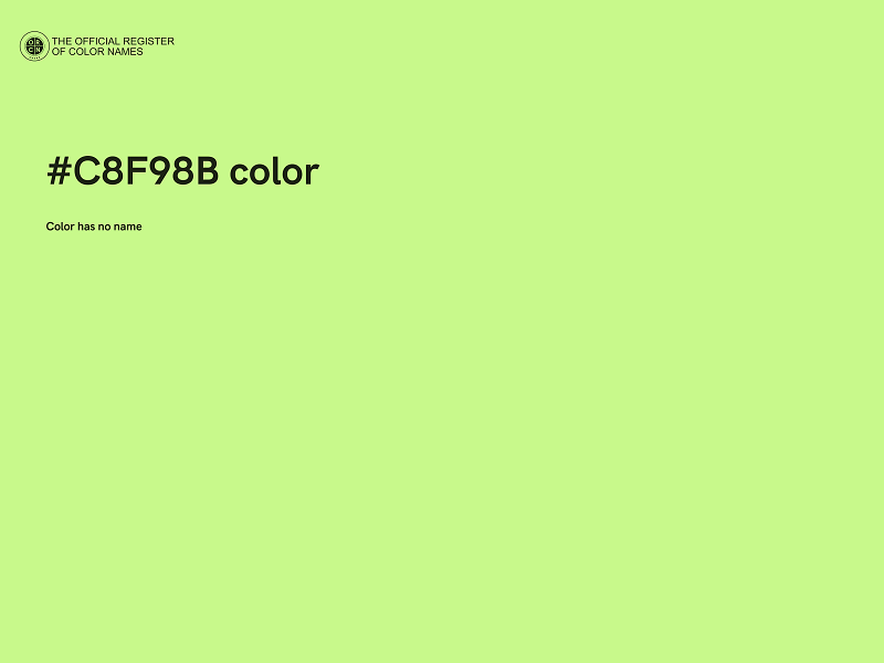#C8F98B color image