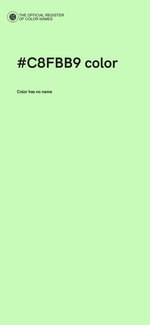 #C8FBB9 color image