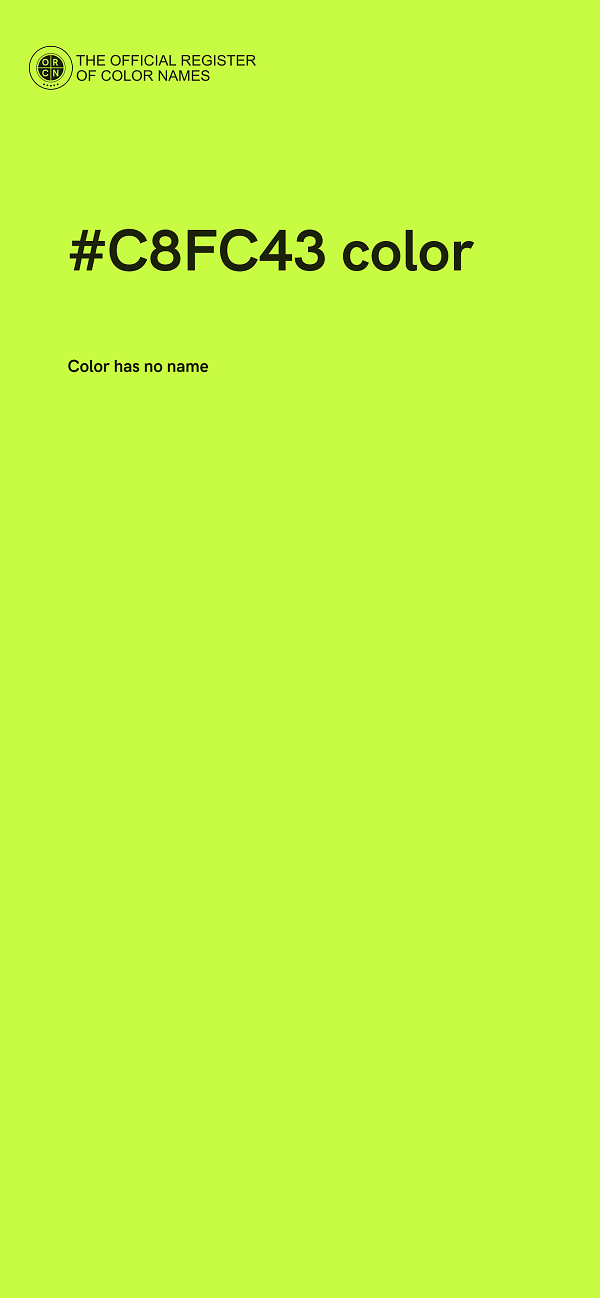 #C8FC43 color image