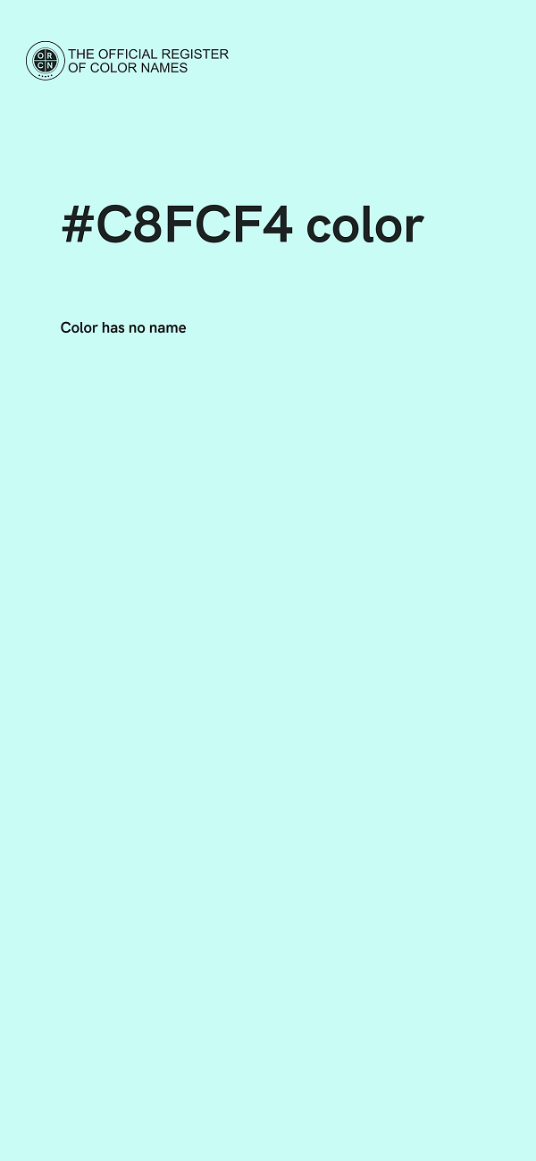 #C8FCF4 color image