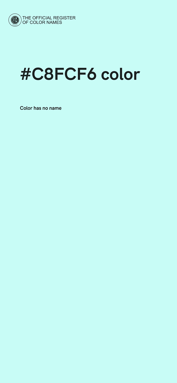 #C8FCF6 color image