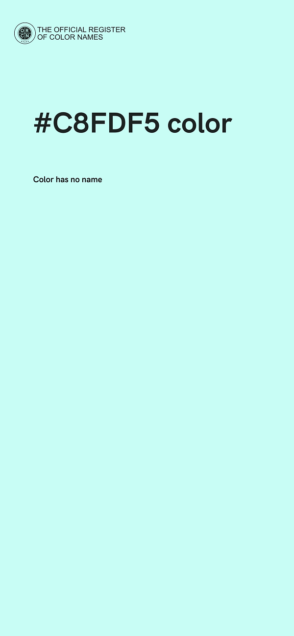 #C8FDF5 color image