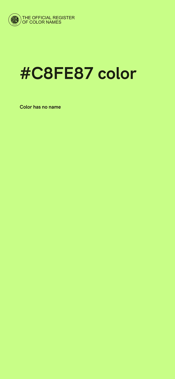 #C8FE87 color image