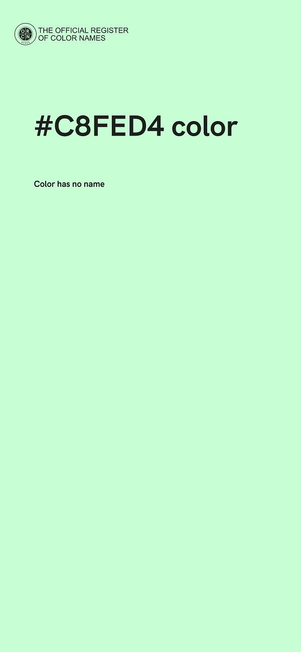 #C8FED4 color image
