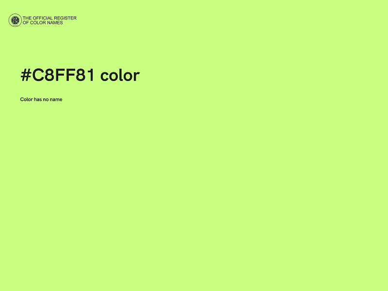 #C8FF81 color image