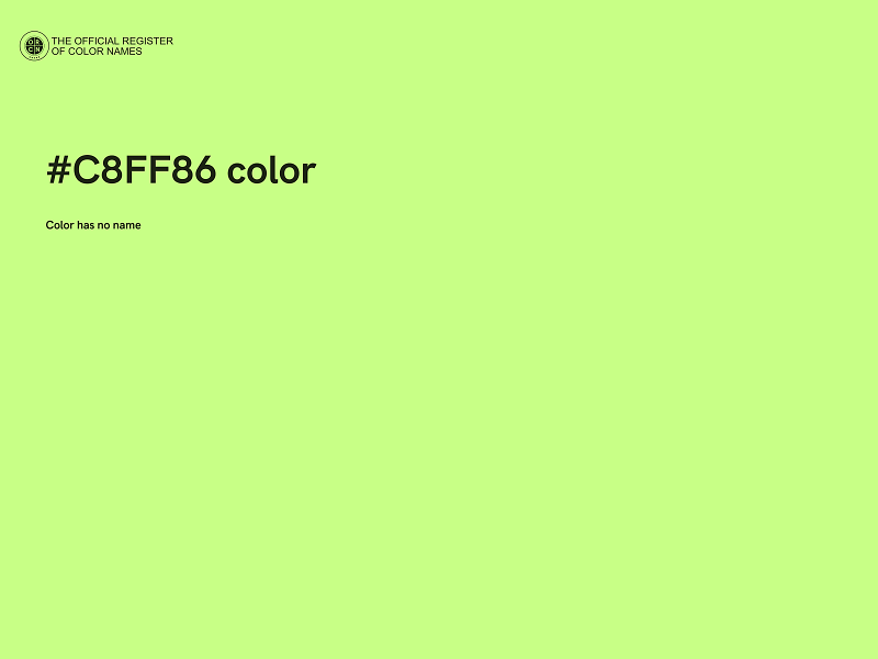 #C8FF86 color image