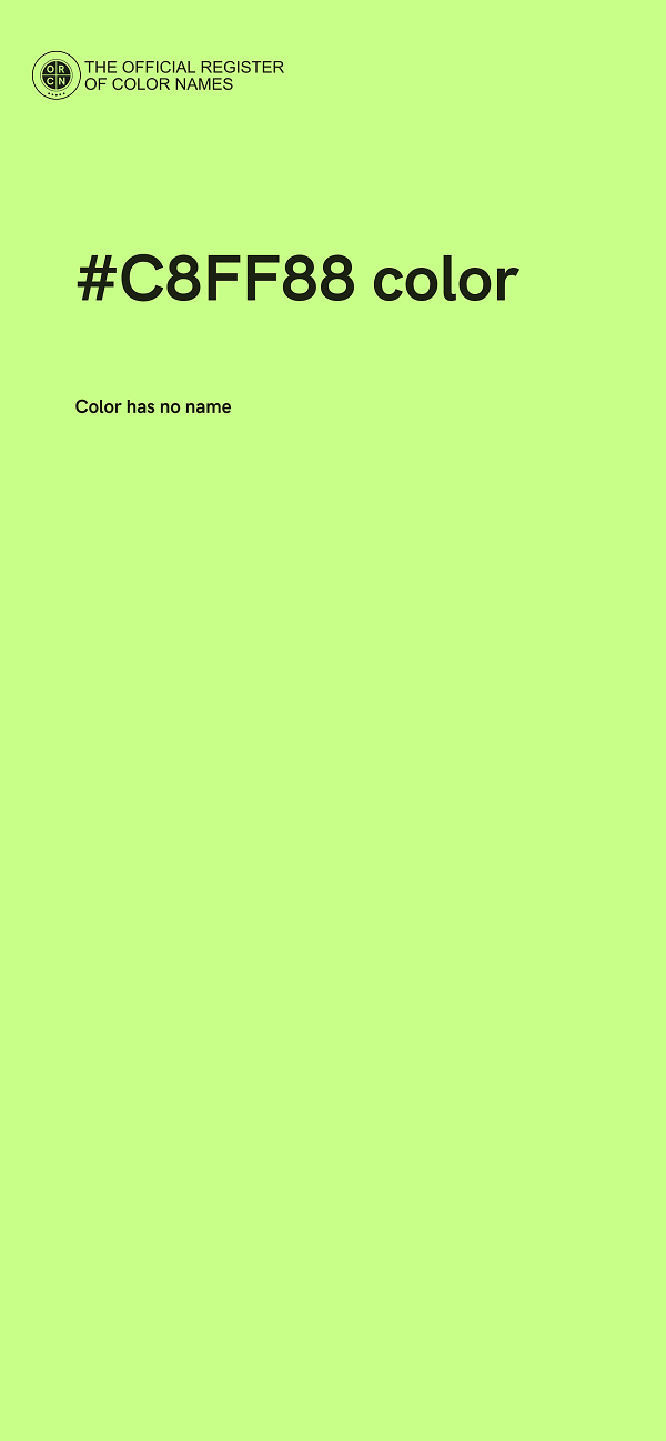 #C8FF88 color image