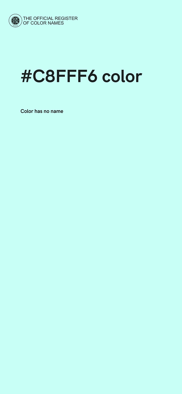 #C8FFF6 color image