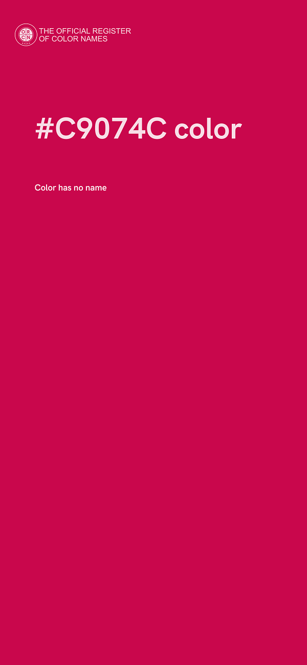 #C9074C color image