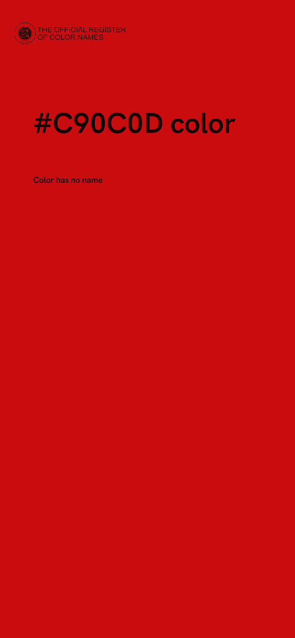 #C90C0D color image