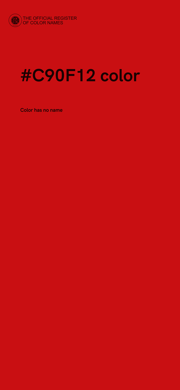 #C90F12 color image