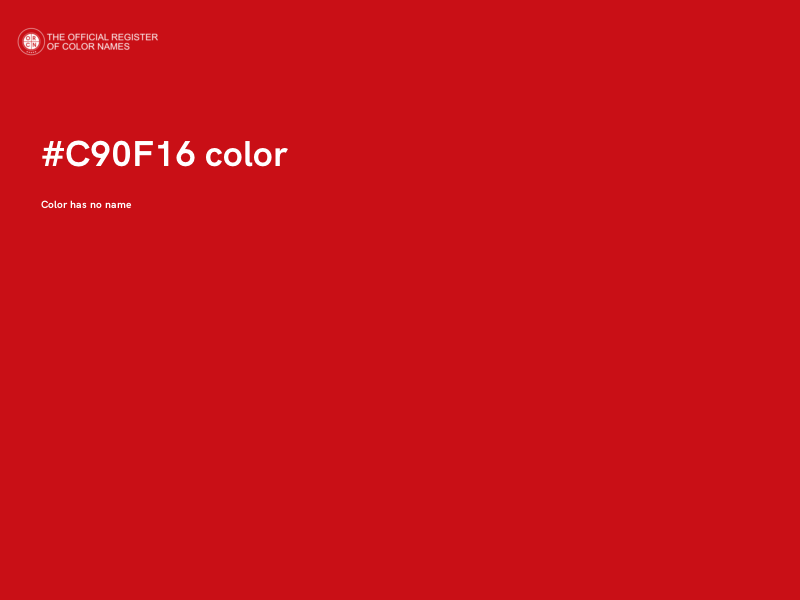 #C90F16 color image